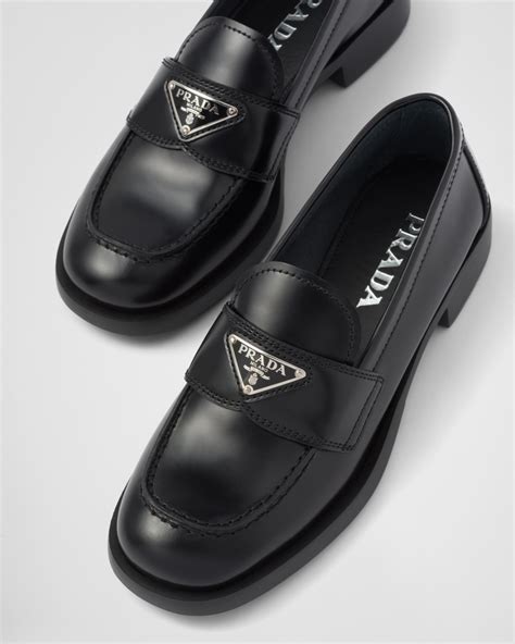 prada unlined brushed leather loafers|prada brushed leather loafers men.